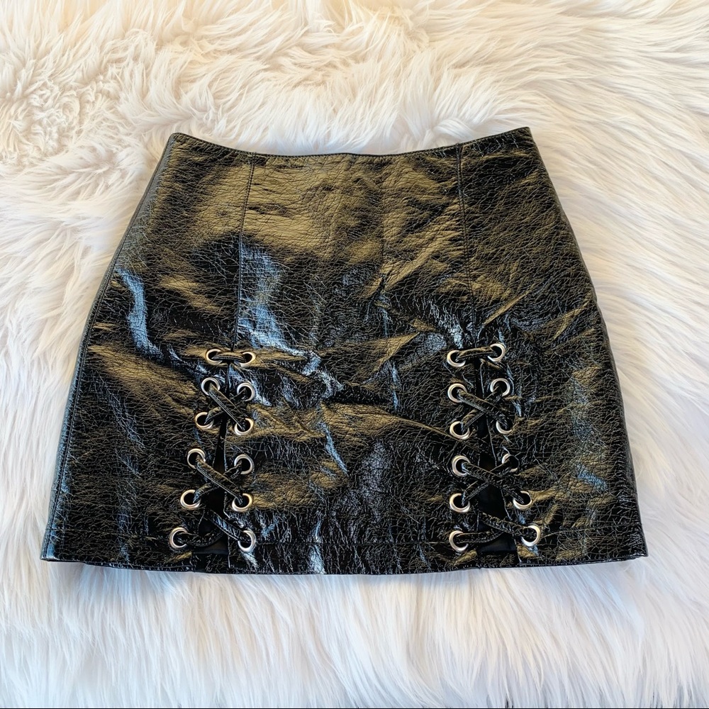 Faux Leather Skirt